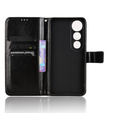 Klopové pouzdro pro Vivo V50 Lite 4G / 5G, Crazy Horse Wallet, černé
