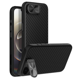Pouzdro pro iPhone 16e, pancéřované Nillkin, Carboprof Case, pro Magsafe, černé