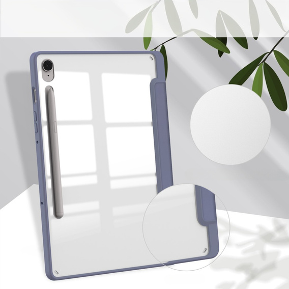 Pouzdro pro Samsung Galaxy Tab S10 FE+ Plus, Smartcase Hybrid, se slotem na stylus, fialové