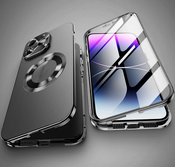 Pouzdro pro iPhone 13 Pro Max, Dual Glass, pro Magsafe, černé