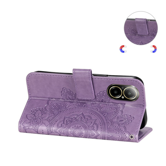 Klopové pouzdro pro Realme C67, Mandala, fialové