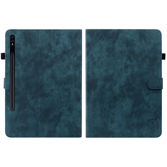 Pouzdro pro Samsung Galaxy Tab S9, Wallet Pen Slot, modré