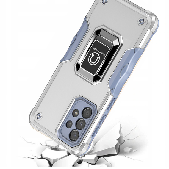 Pouzdro pro Samsung Galaxy A33 5G, Dual-Layer Armor, stříbrné