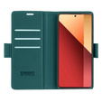 Pouzdro pro Xiaomi Redmi Note 13 Pro 4G / Xiaomi Redmi Note 14S / Xiaomi Poco M6 Pro 4G, ERBORD Glossy Litchi, flipová peněženka, zelené