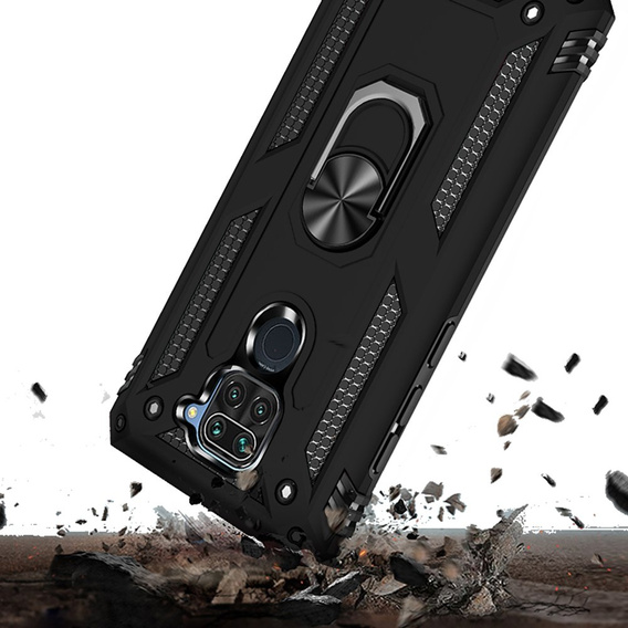 Pancéřové pouzdro pro Xiaomi Redmi Note 9, Nox Case Ring, černé