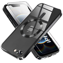 Pouzdro pro iPhone 16E, Electro MagSafe, černé + sklo na displej