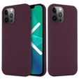 Pouzdro pro iPhone 13 Pro, Silicone MagSafe, kaštanové