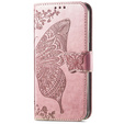 Klopové pouzdro pro Samsung Galaxy A26, Butterfly, růžové rose gold