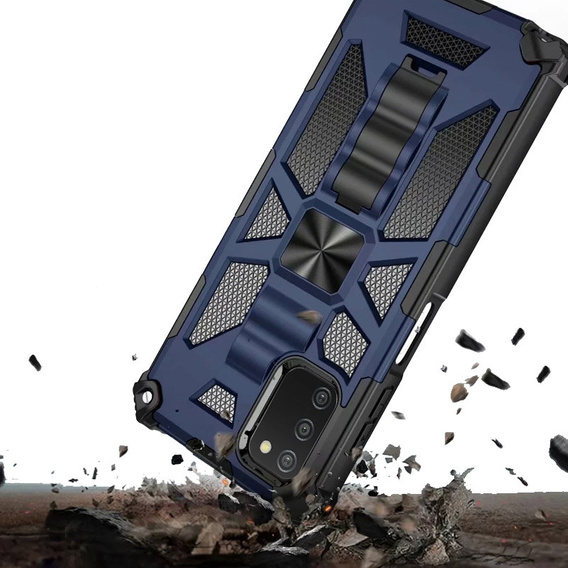 Pouzdro pro Samsung Galaxy A03s, Armor Kickstand, modré