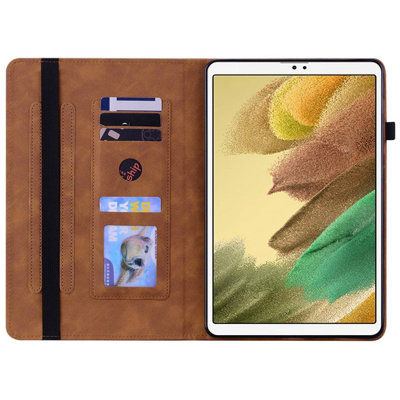 Pouzdro pro Samsung Galaxy Tab A7 Lite, Wallet Pen Slot, hnědé