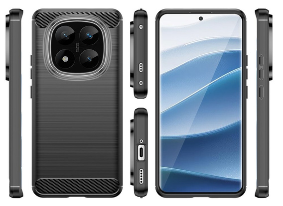 Pouzdro pro Xiaomi Redmi Note 14 Pro+, Carbon, černé