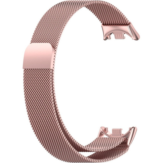 Milánský náramek s pouzdrem pro Xiaomi Smart Band 10 / 9 / 8, růžová