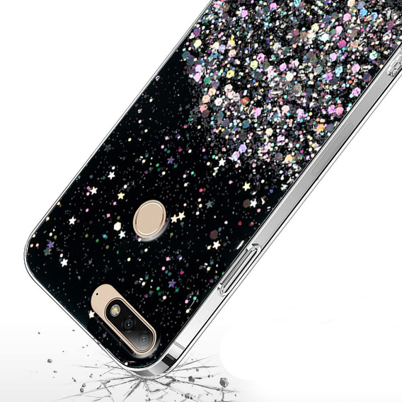 Pouzdro pro Huawei Y7 2018/Enjoy 8, Glittery, černé