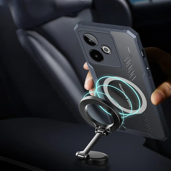 Pouzdro pro Realme GT 7 / 7T, s magnetickou fólií, transparentní / černé