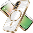 Pouzdro pro Samsung Galaxy A56, Electro MagSafe, zlaté + sklo na displej