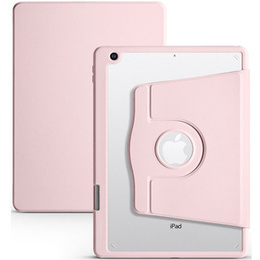 Pouzdro pro iPad 10.2" 2021/2020/2019 (9/8/7 gen.), s prostorem pro stylus, otočné o 360°, růžové