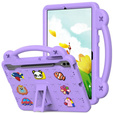 Dětské pouzdro pro Samsung Galaxy Tab S9 FE+ Plus, Cute Patterns, se stojánkem, fialové