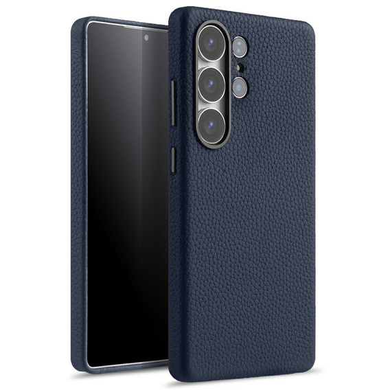 Pouzdro MELKCO pro Samsung Galaxy S25 Ultra, kožené, námořnicky modré