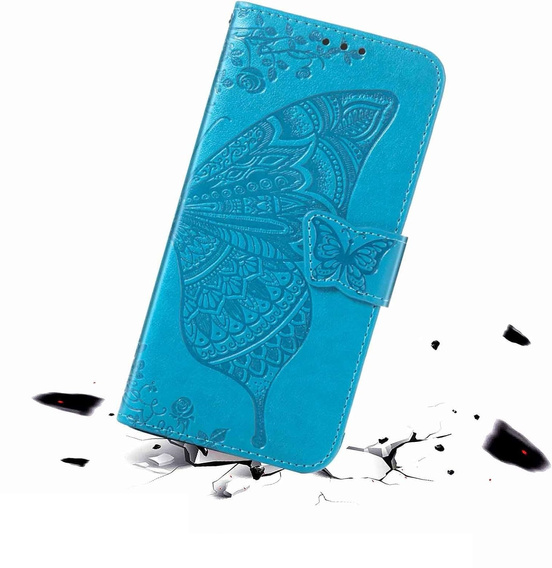 Klopové pouzdro pro Oppo Reno 13F / Oppo Reno 13FS, Butterfly, modré