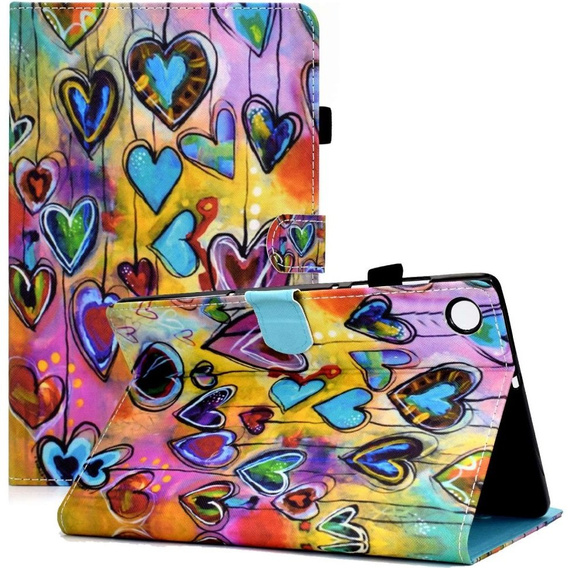 Pouzdro pro Lenovo Tab M10 Plus 10.6 Gen 3 125F/128F, hearts