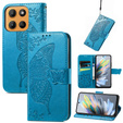 Klopové pouzdro pro Motorola Moto G15 / Motorola Moto G15 Power, Butterfly, modré