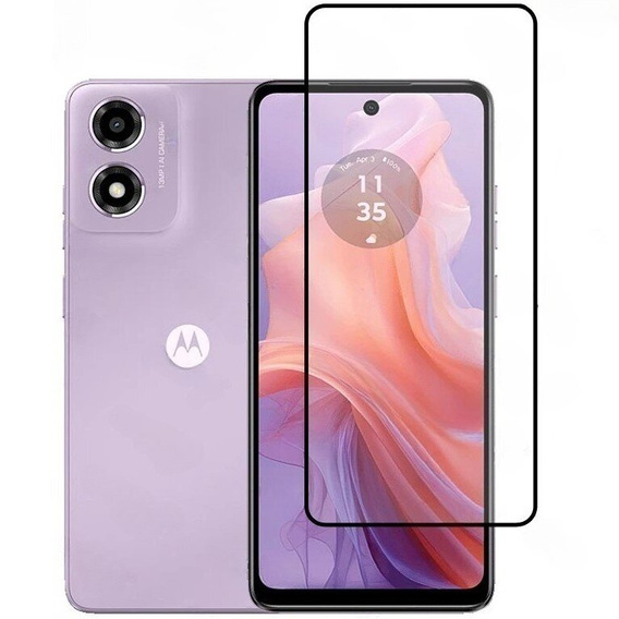 3D tvrzené sklo pro Motorola Moto E14, černý rámeček