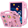 Dětské pouzdro pro iPad 10.2" 2021/2020/2019 (9/8/7 gen.) / Air 10.5" 2019 (3 gen.), Cute Patterns, se stojánkem, růžové
