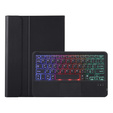 Pouzdro s podsvícenou klávesnicí a Bluetooth touchpadem pro Lenovo Idea Tab 11" 2025 TB336FU TB336ZU, černé