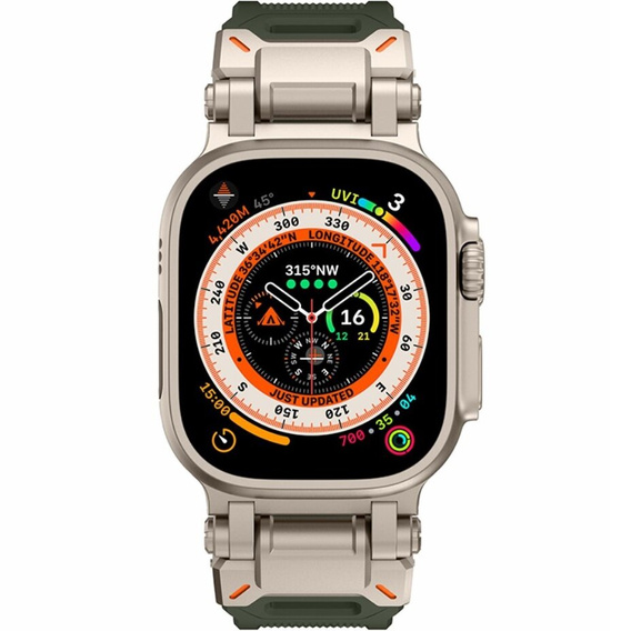 ERBORD ProTech řemínek pro Apple Watch 1/2/3/4/5/6/7/8/9/SE/Ultra/Ultra 2 42/44/45/49MM, zelený