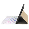 Pouzdro s podsvícenou bluetooth touchpad klávesnicí pro iPad 10.9" 2022 (10 gen.), zlaté