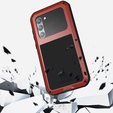 Pouzdro Love Mei pro Samsung Galaxy A34 5G, armored with glass, červené
