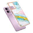 Ochranné pouzdro pro Motorola Moto G24 / G24 Power / G04, Marble Slim Case, modré