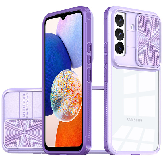 Pouzdro pro Samsung Galaxy A14 4G/5G, Slide Camera, fialové