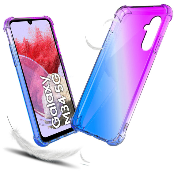 Pouzdro pro Samsung Galaxy M34 5G, Gradient Dropproof, Fialová / modrá