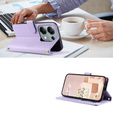 Pouzdro s klopou pro Xiaomi Redmi Note 13 Pro 4G / Xiaomi Redmi Note 14S / Xiaomi Poco M6 Pro 4G, Rhombus Crossbody Leather, fialové