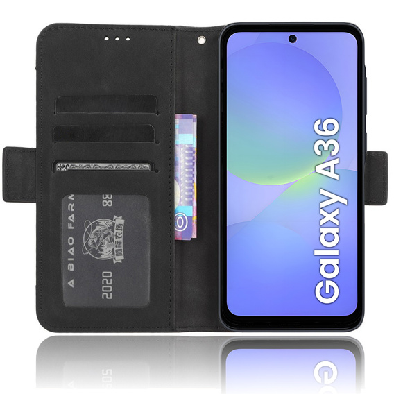 Klopové pouzdro pro Samsung Galaxy A36, Card Slot, černé