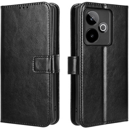 Klopové pouzdro pro Realme GT 7 / 7T, Crazy Horse Wallet, černé