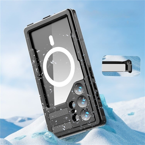 Vodotěsné pouzdro pro Samsung Galaxy S24 Ultra, Redpepper, pro MagSafe, černé