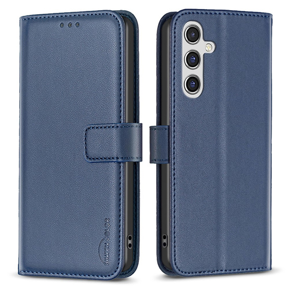 Klopové pouzdro pro Samsung Galaxy A35 5G, BINFEN Wallet, modré