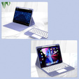 Pouzdro + klávesnice iPad 10.2 2021 / 2020 / 2019 / Air 10.5 2019, Leather Pen Slot TouchPad, fialové