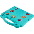 Dětské pouzdro pro Apple iPad Air 11" 6 gen. 2024, Cute Patterns, se stojánkem, zelené