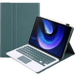 Pouzdro + klávesnice Xiaomi Pad 6 / 6 Pro, Touchpad, zelené