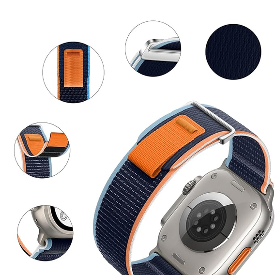 Nylonový řemínek pro Apple Watch 1/2/3/4/5/6/7/8/9/10/SE/Ultra/Ultra 2 42/44/45/49MM