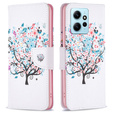 Klopové pouzdro pro Xiaomi Redmi Note 12 4G, Wallet, colorful tree , bílé