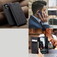 Pouzdro CASEME pro iPhone 14 Pro, Leather Wallet Case, černé