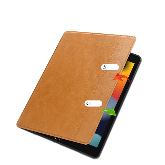 Pouzdro pro iPad 10.2 2021 / 2020 / 2019, Business Card and Pen Slot, hnědé