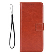 Klopové pouzdro pro Xiaomi Poco F7 Ultra, Crazy Horse Wallet, hnědé
