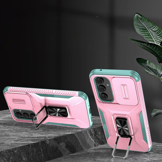 Pancéřové pouzdro pro Samsung Galaxy A54 5G, pancéřový kroužek Slide Ring, růžové