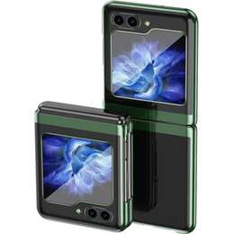 Pouzdro pro Samsung Galaxy Z Flip7 FE / Z Flip6, PC Case, transparentní / zelené