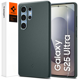 Pouzdro Spigen pro Samsung Galaxy S25 Ultra, Thin Fit Mag, zelené + 9H tvrzené sklo